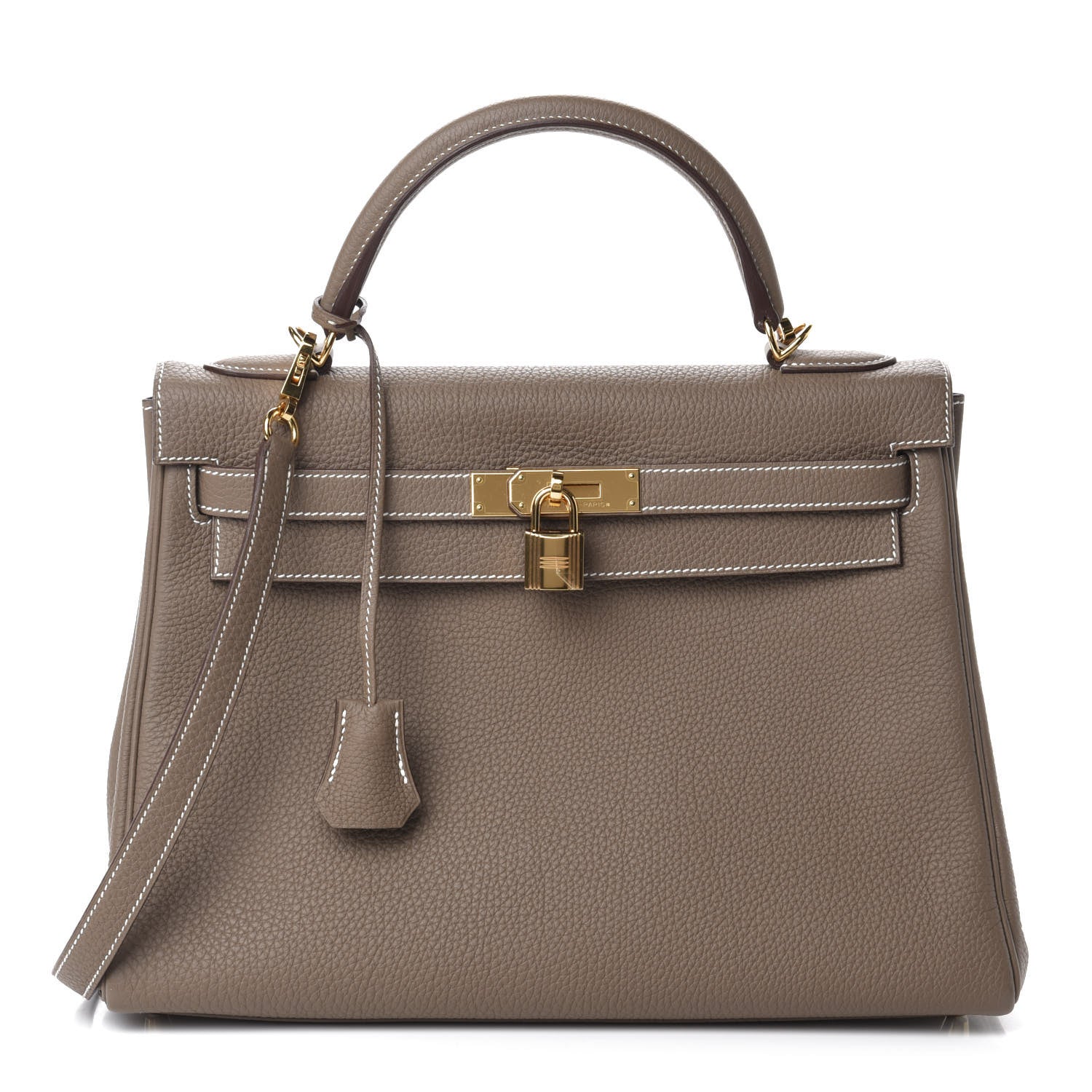 Hermes Togo Kelly Retourne 32 Etoupe 1 of 11