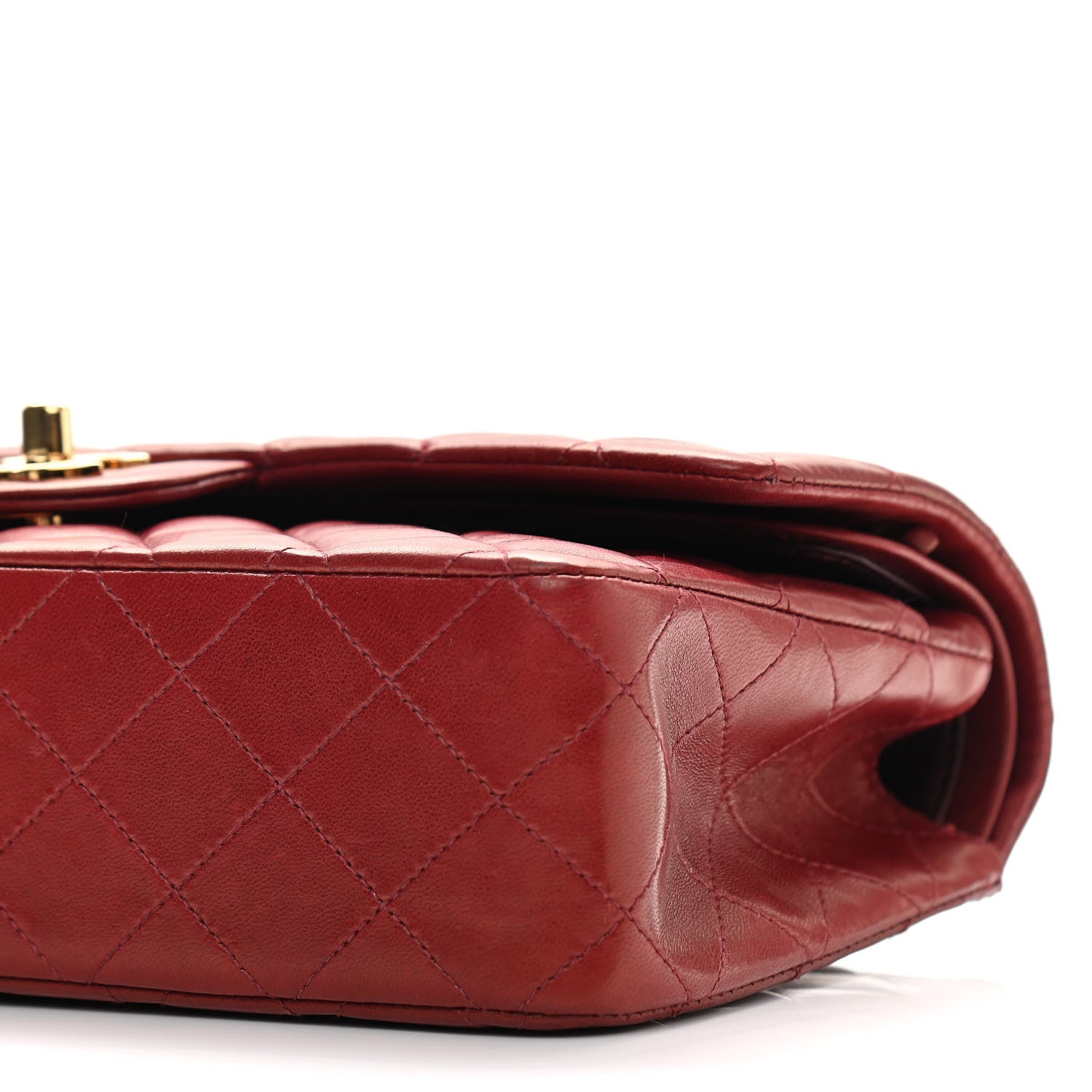 Chanel Lambskin Quilted Medium Double Flap Dark Bordeaux 10 of 10