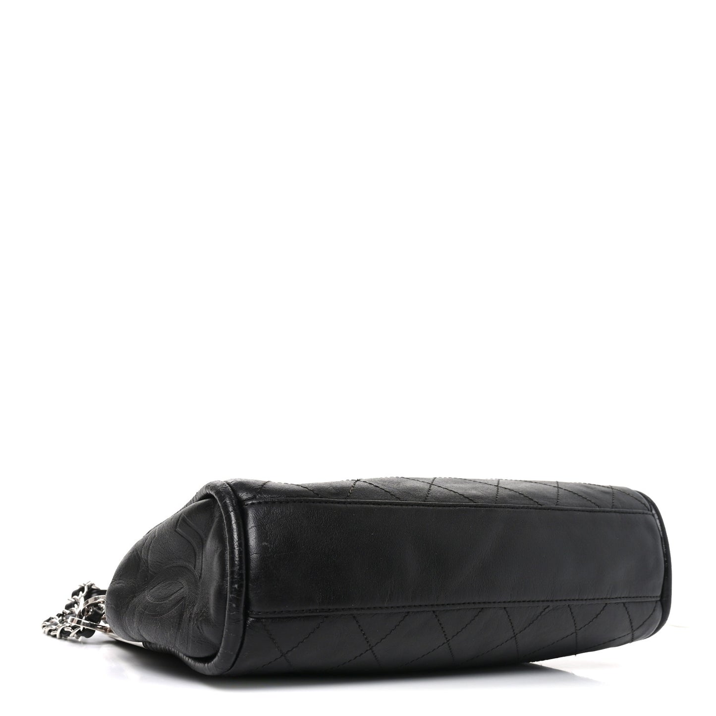 Lambskin Stitched Medium Ultimate Soft Tote Black