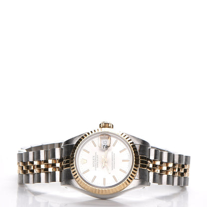 Rolex Stainless Steel 18K Yellow Gold 26mm Oyster Perpetual Datejust Watch Silver 69173 4 of 8