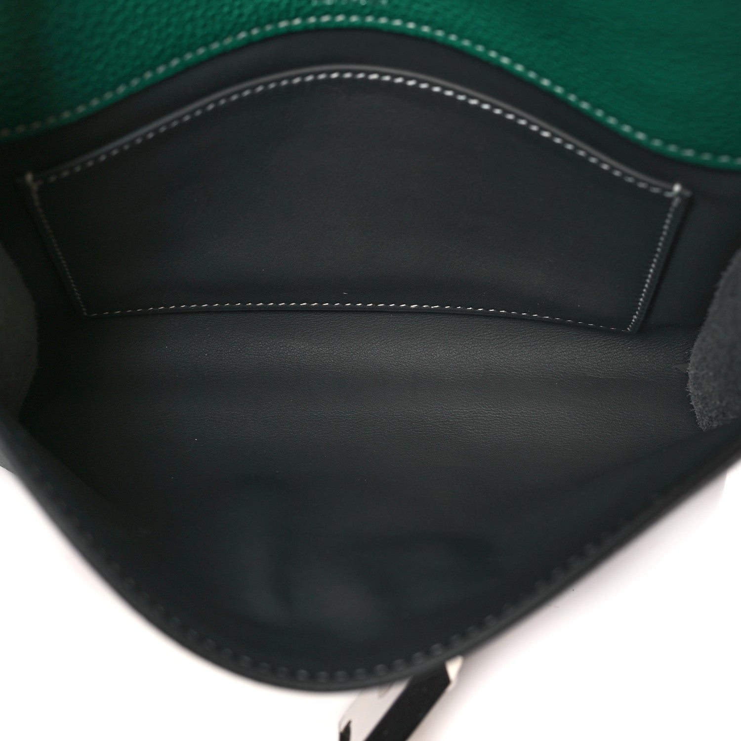 Hermes Togo Sac A Depeches 21 Messenger Bag Gris Misty Vert Vertigo Jaune Poussin 5 of 9