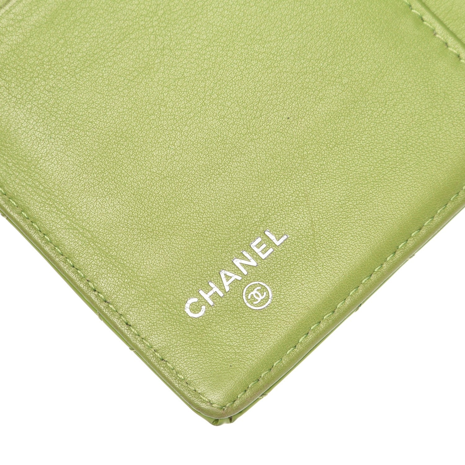 Chanel Patent Quilted Brilliant Yen Wallet Green 11 of 14