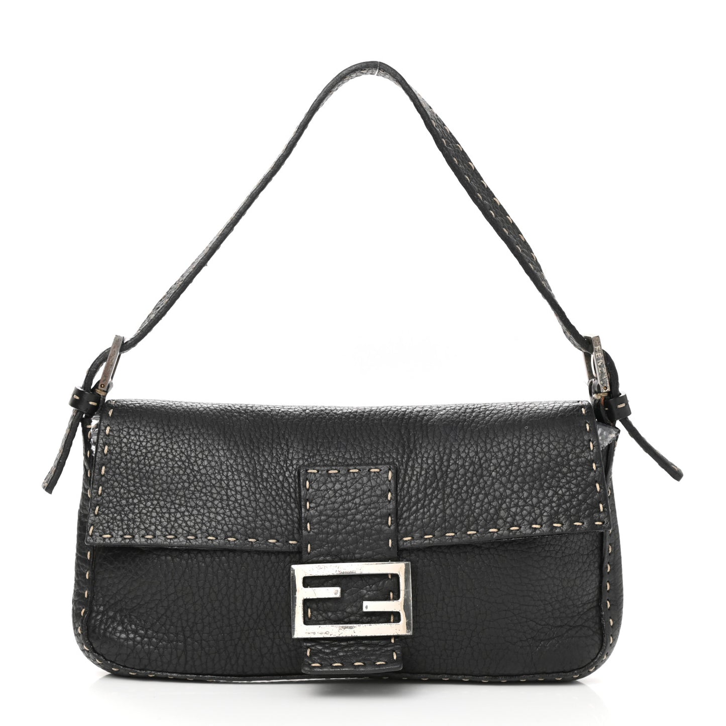 Calfskin Romano Selleria Baguette Black