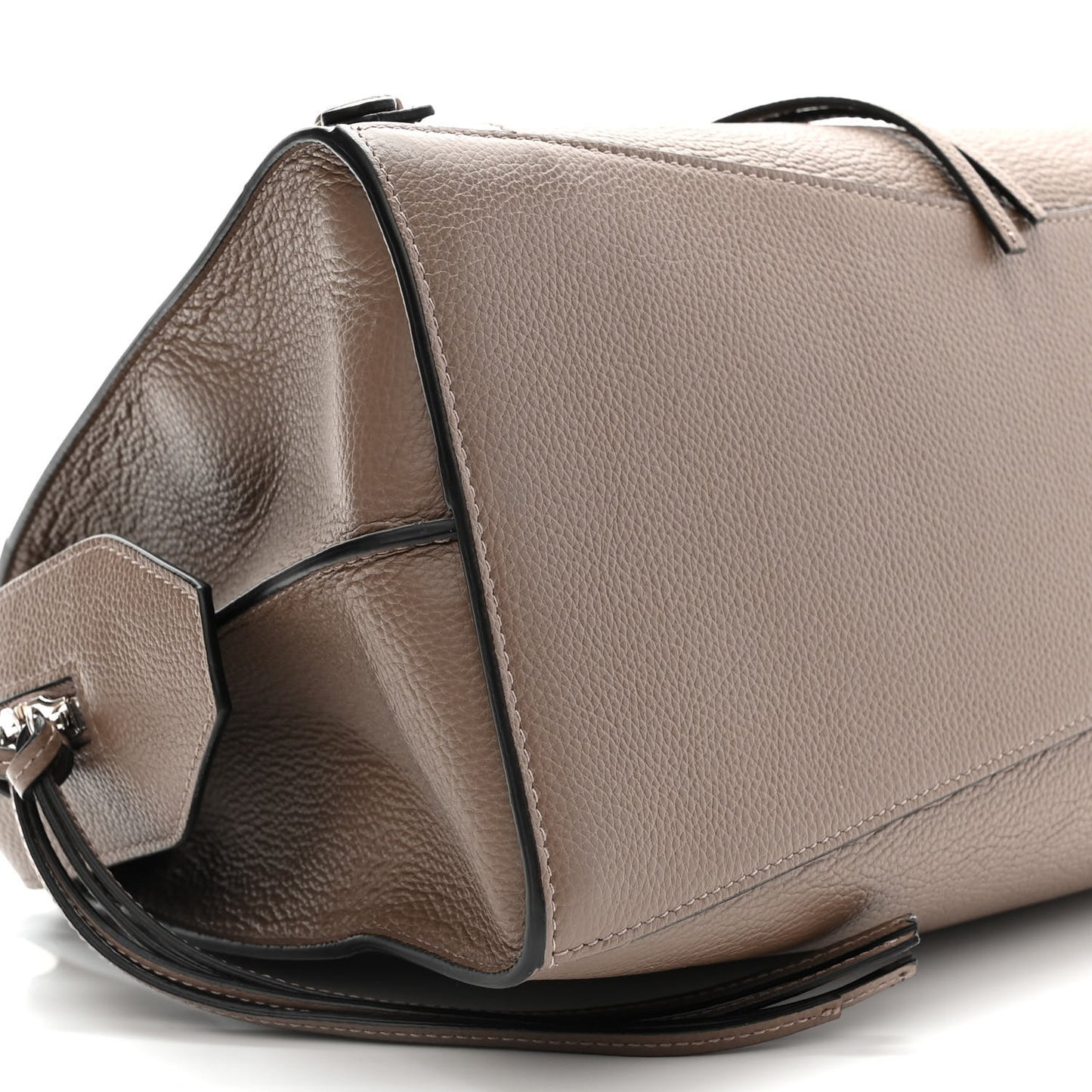 Grained Calfskin Silver Hardware Neo Classic City Mink Grey
