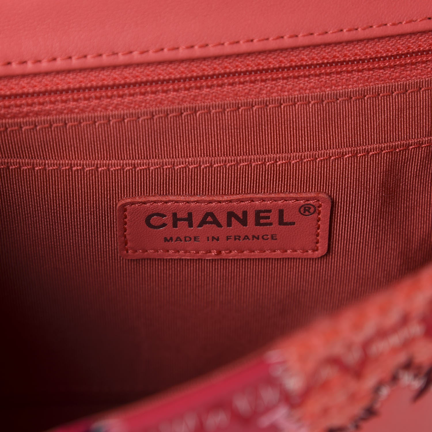 Chanel Tweed Patchwork Medium Single Flap Pink 10 of 13