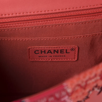 Chanel Tweed Patchwork Medium Single Flap Pink 10 of 13