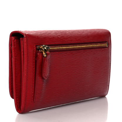 Prada Vitello Move Continental Flap Wallet Lacca 3 of 11