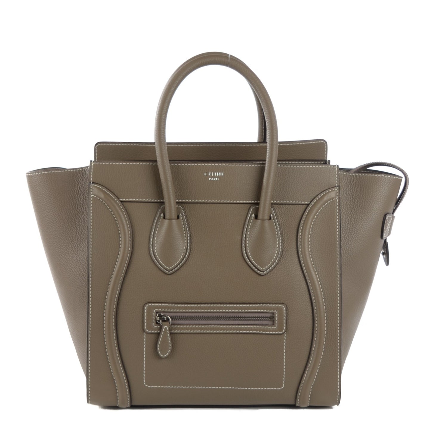 Drummed Calfskin Mini Luggage Souris