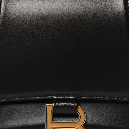 Balenciaga Shiny Box Calfskin Small Hourglass Top Handle Bag Black 7 of 9