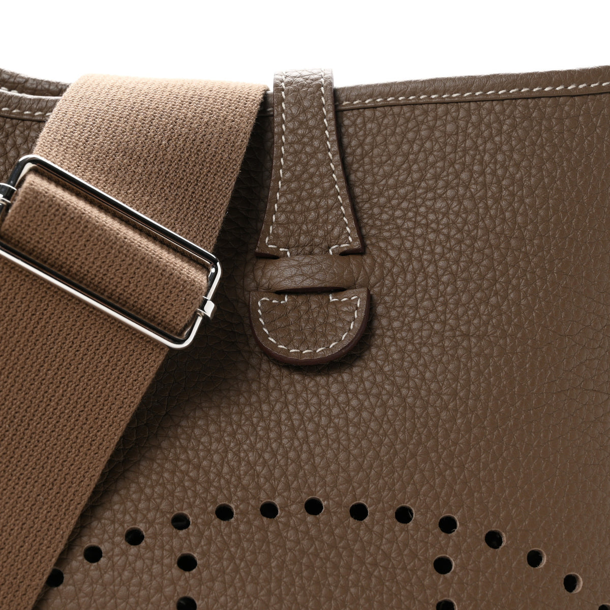 Hermes Taurillon Clemence Evelyne III PM Etoupe 8 of 10