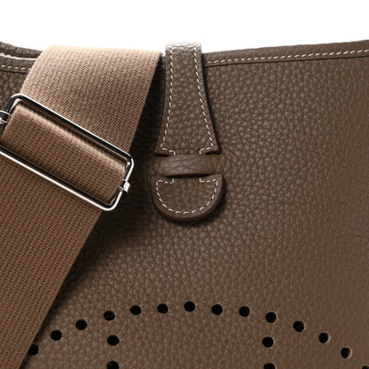 Hermes Taurillon Clemence Evelyne III PM Etoupe 8 of 10