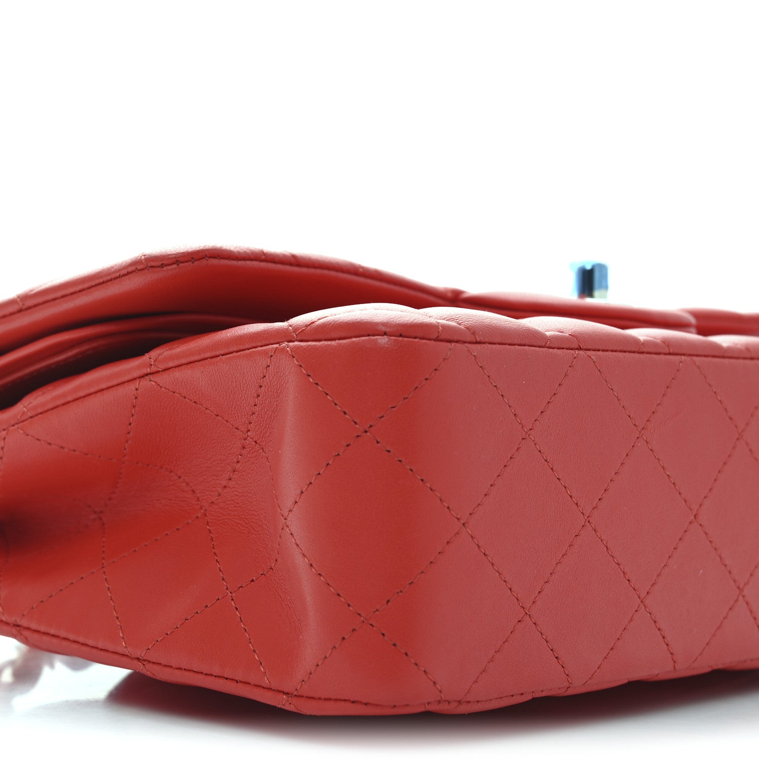 Chanel Lambskin Quilted Medium Double Flap Red 8 of 10