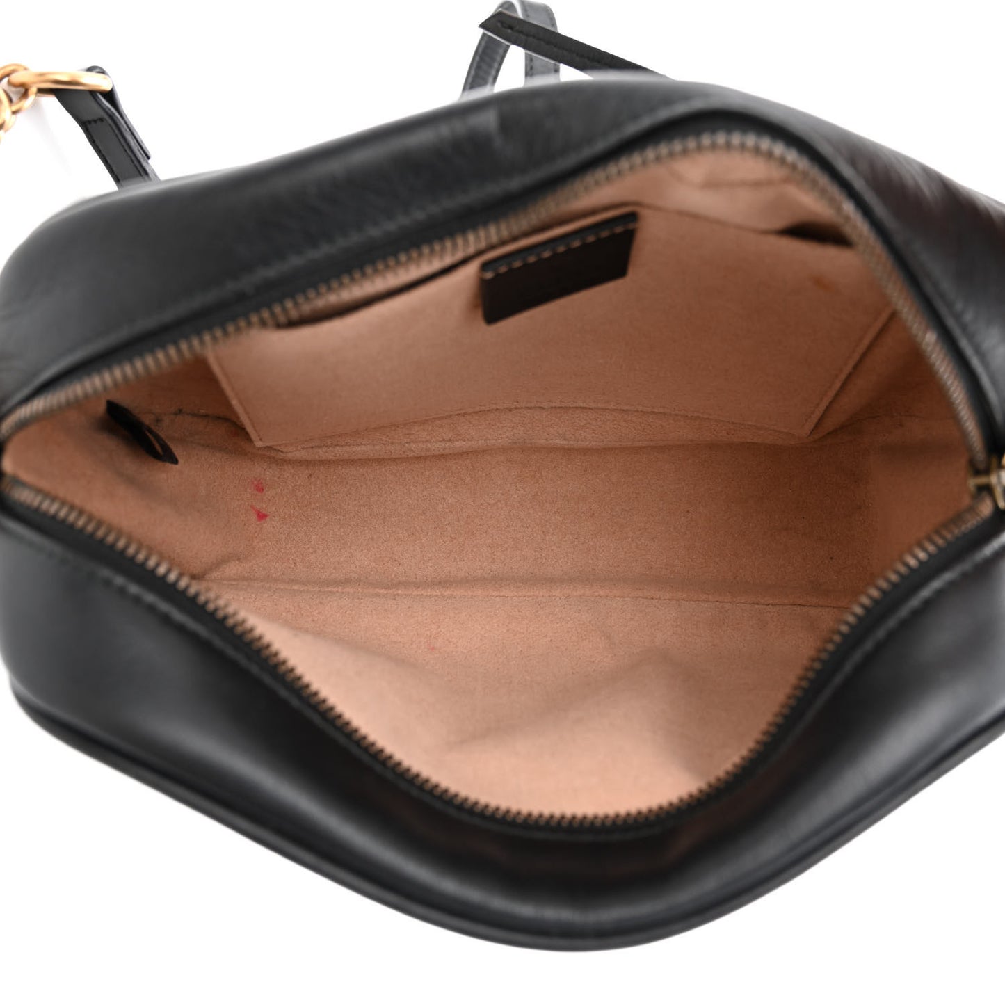 Calfskin Matelasse Small GG Marmont Chain Shoulder Bag Black