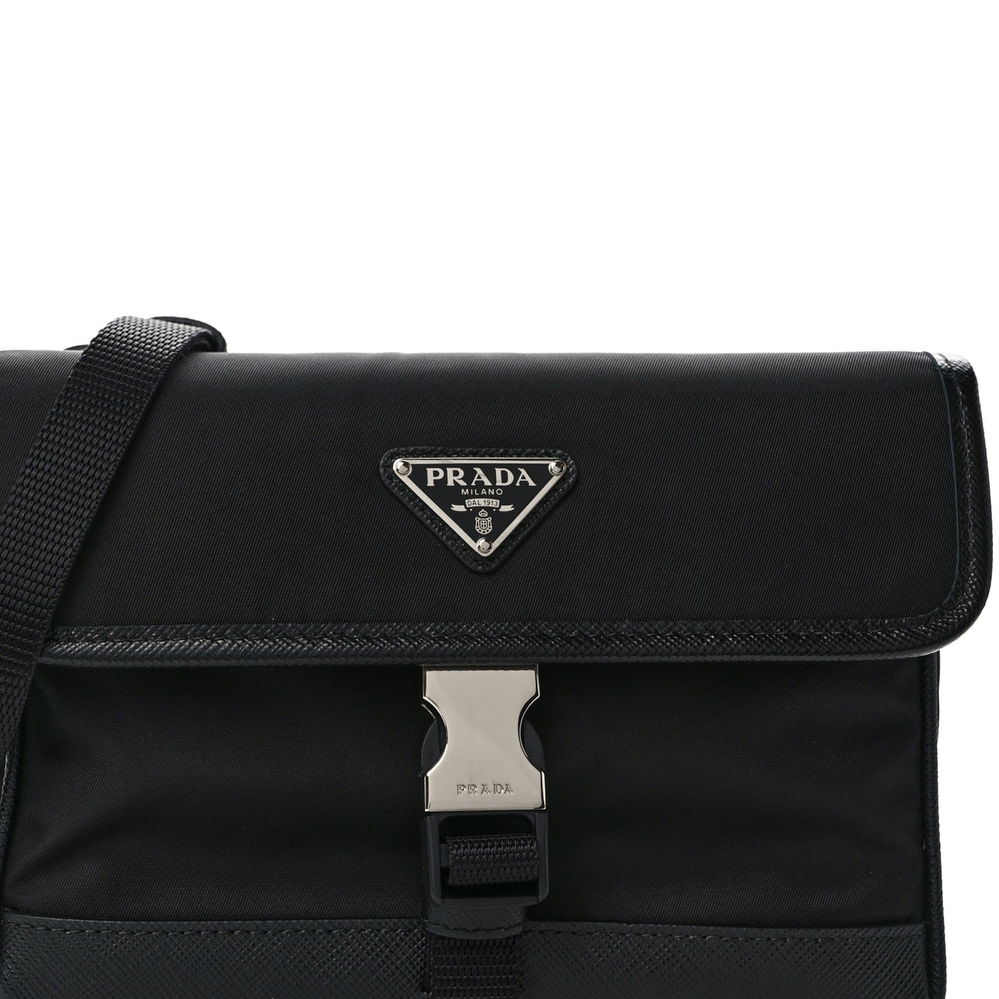 Re-Nylon Saffiano Smartphone Case Crossbody Black