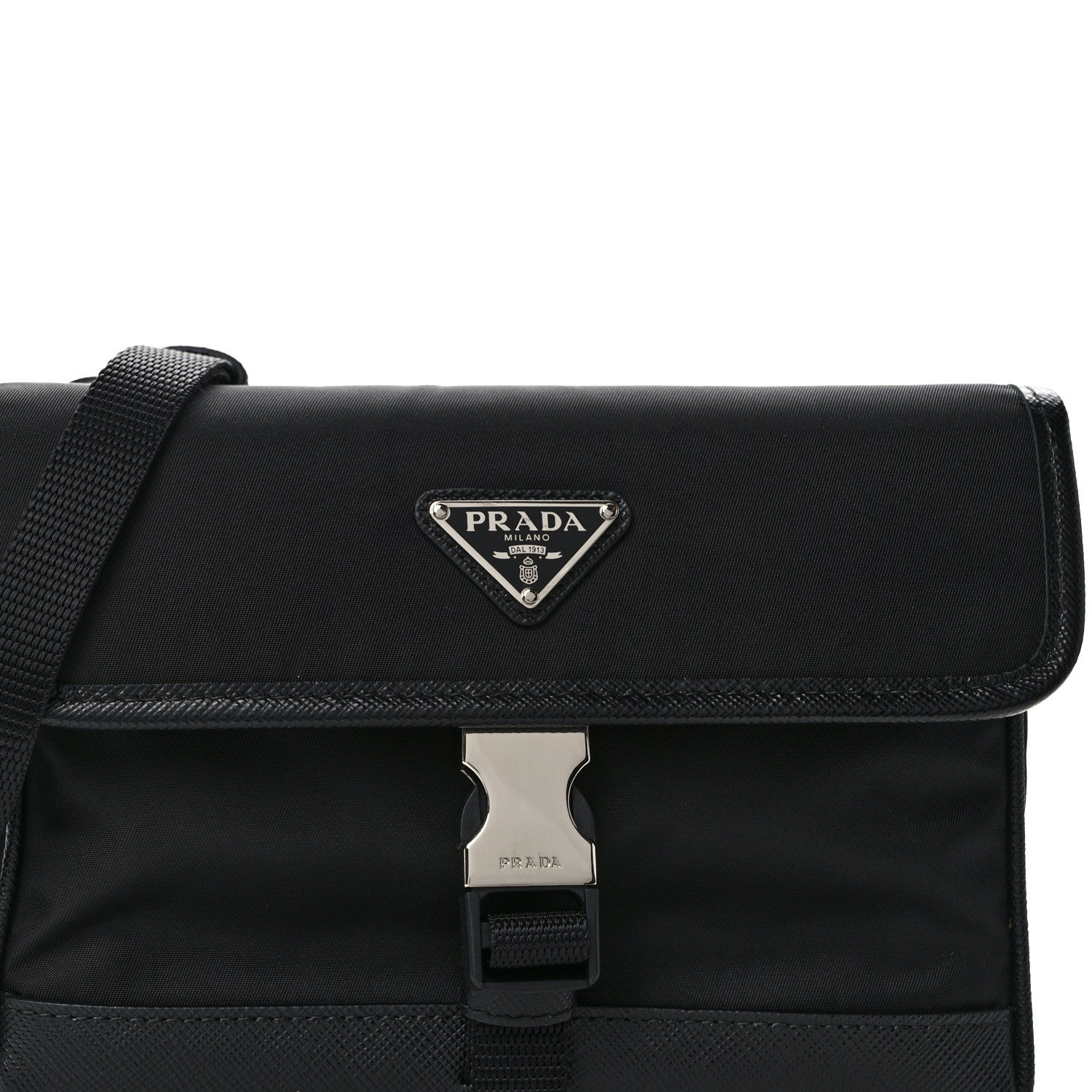 Prada Re-Nylon Saffiano Smartphone Case Crossbody Black 7 of 10