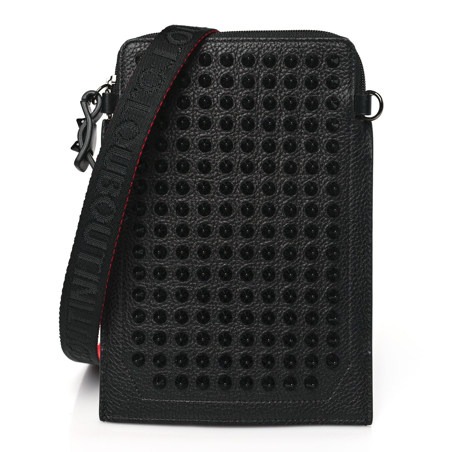Christian Louboutin Empire Calfskin Spikes Loubilab Clutch Black 1 of 10