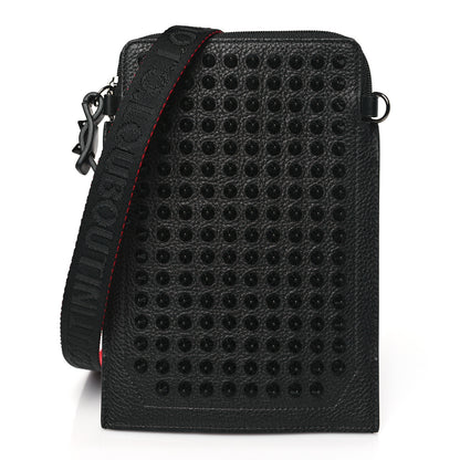 Christian Louboutin Empire Calfskin Spikes Loubilab Clutch Black 1 of 10