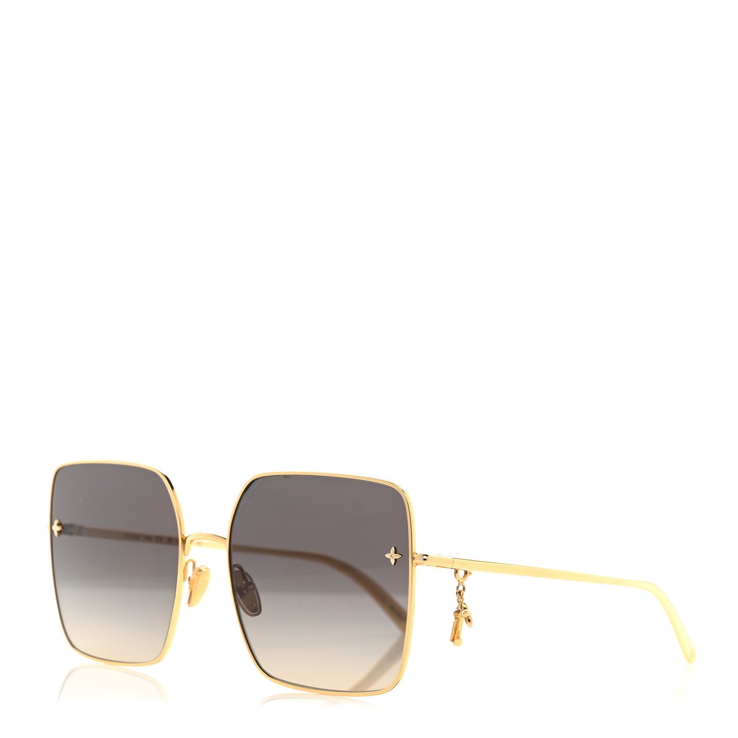 Metal LV Square Charm Sunglasses Z1718U Black