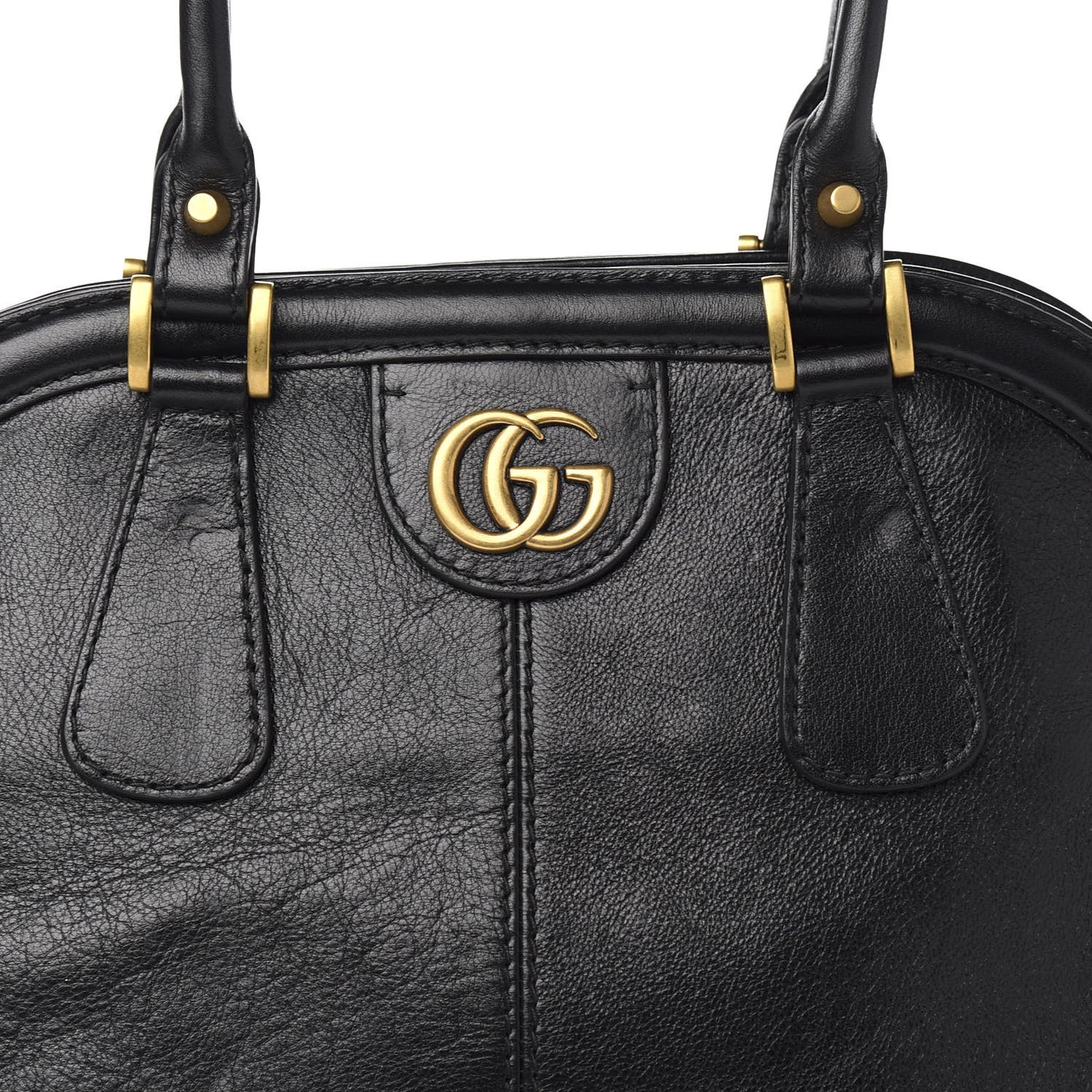 Calfskin Large Re(Belle) Top Handle Bag Black