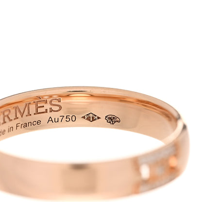Hermes 18K Rose Gold Diamond Ever Herakles Wedding Band Ring 49 4.75 6 of 7