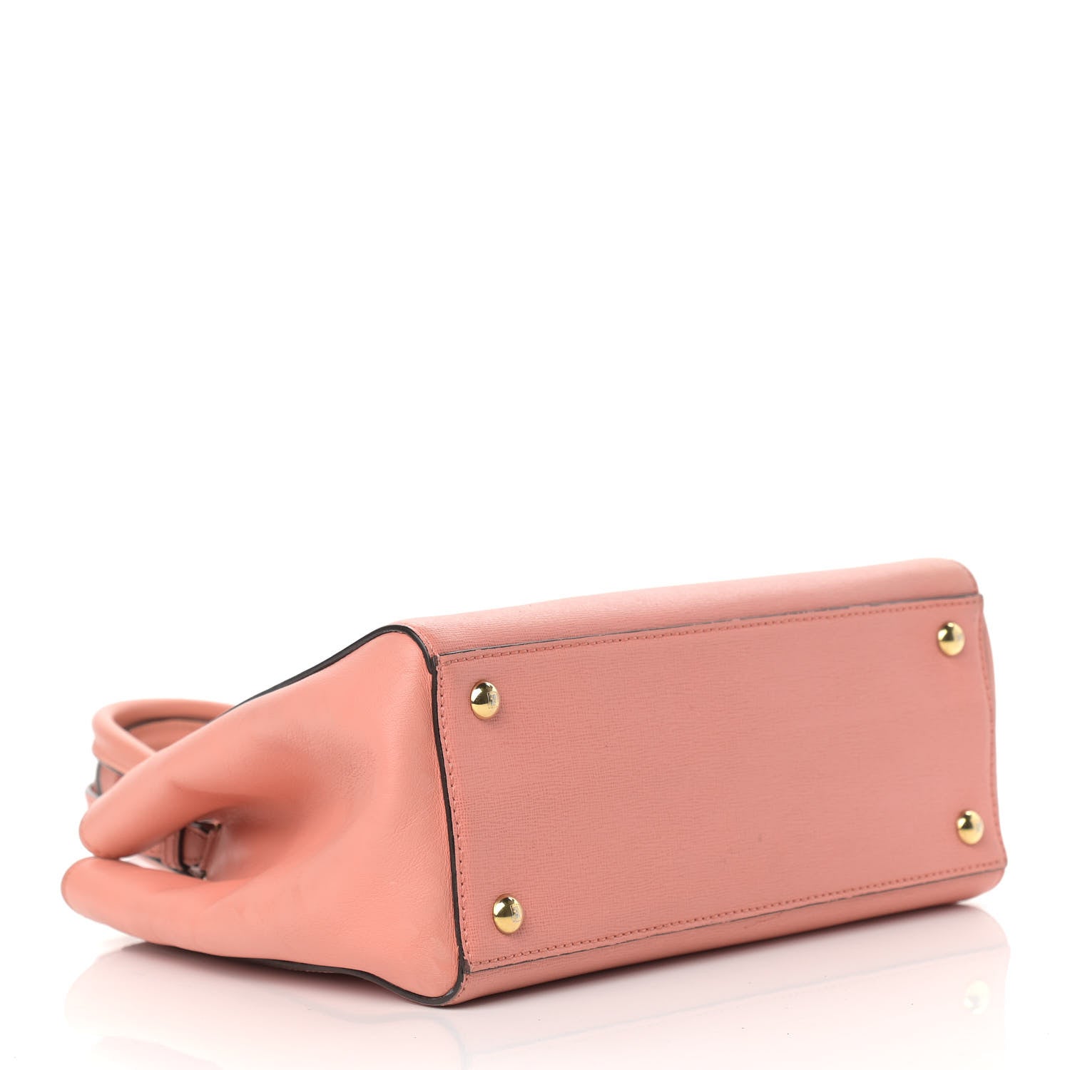 Fendi Vitello Elite Petite 2Jours Tote Pesca 4 of 11