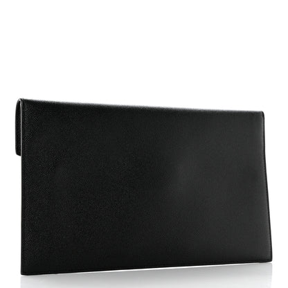 Saint Laurent Grain De Poudre Uptown Pouch Black 3 of 8