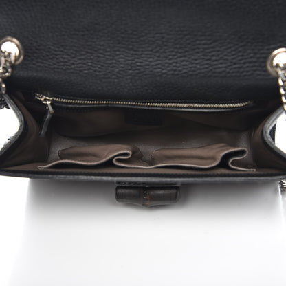 Gucci Calfskin Medium Studded Miss Bamboo Shoulder Bag Black 5 of 7