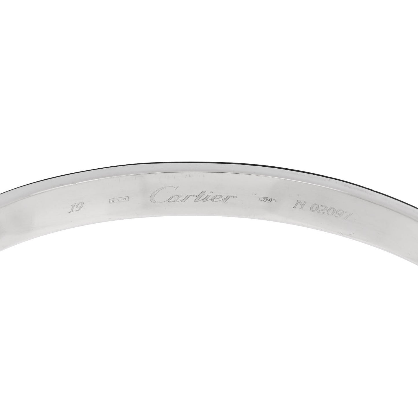 18K White Gold LOVE Bracelet 19