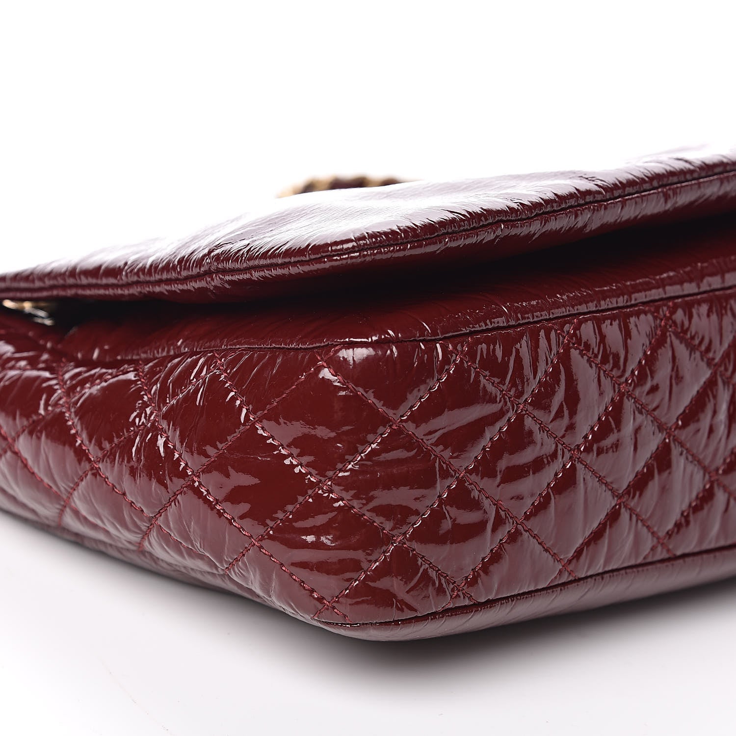 Chanel Vinyl Rock and Chain Medium Flap Bordeaux 9 of 11