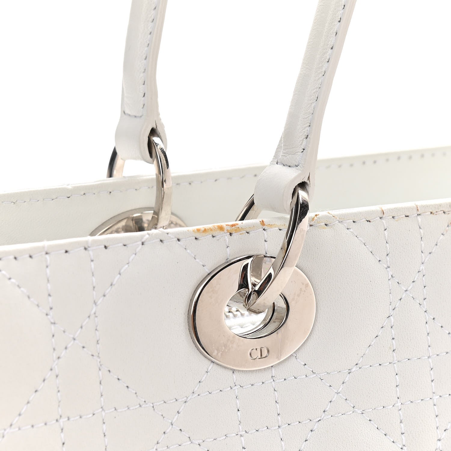 Christian Dior Lambskin Cannage Soft Lady Dior East West White 12 of 12
