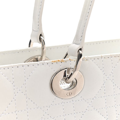 Christian Dior Lambskin Cannage Soft Lady Dior East West White 12 of 12