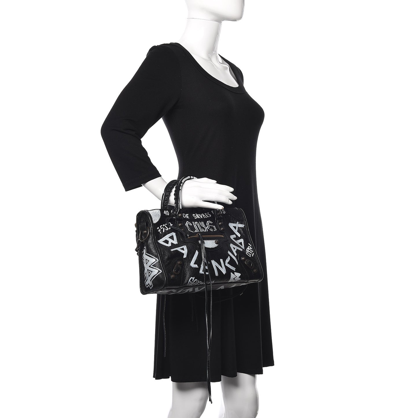 Agneau Classic Hardware Graffiti All Over S City Black