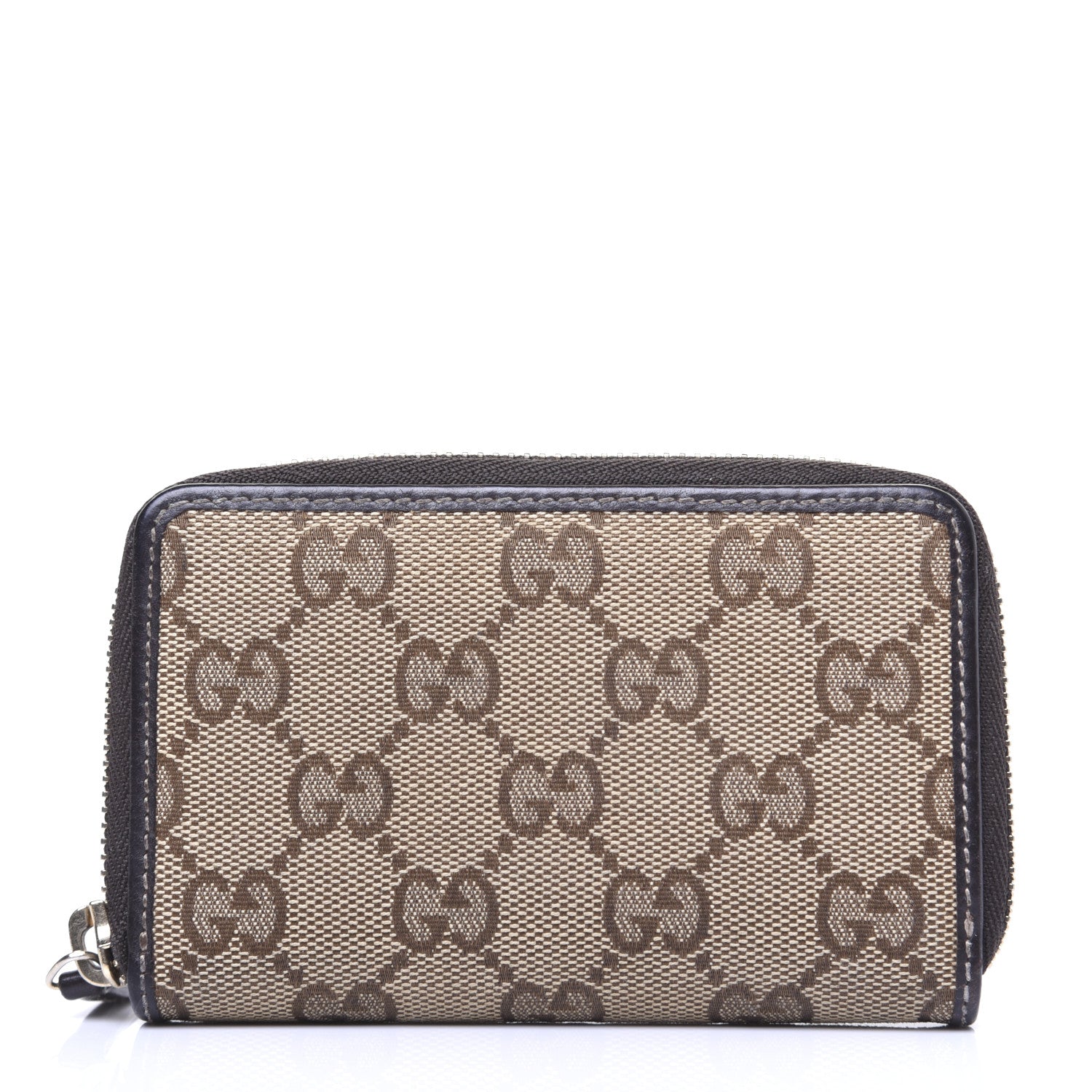 Gucci Monogram Zip Around Card Case Brown 1 of 10