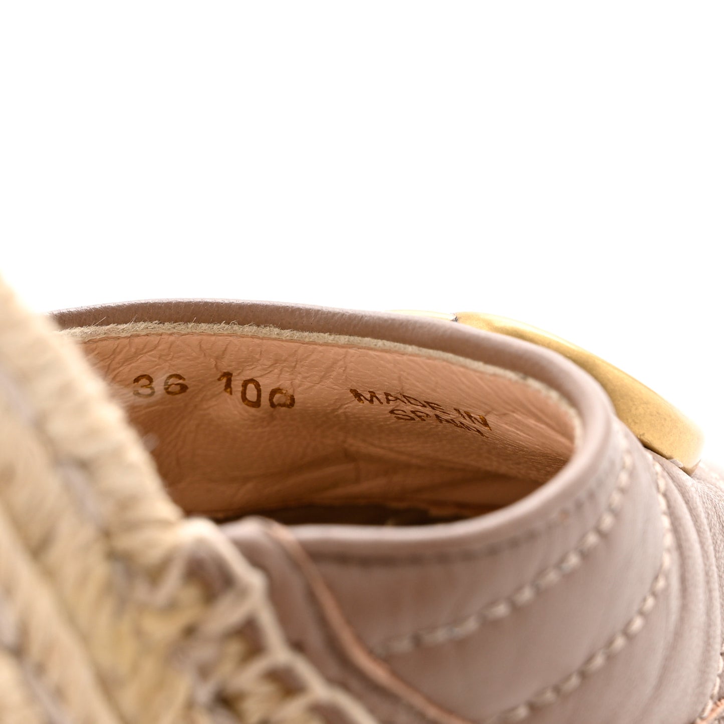 Nappa Matelasse GG Marmont Ankle Wrap Platform 35/120mm Espadrille Wedges 36 Porcelain Rose