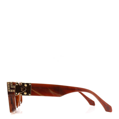 Louis Vuitton Acetate Metal 1.1 Millionaires Sunglasses Z1337W Brown 3 of 8