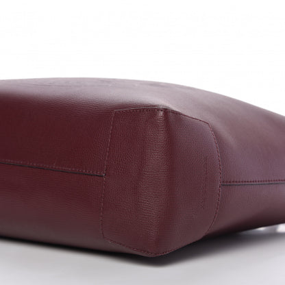 Burberry Calfskin Crest Embossed Small Tote Burgundy 7 of 9