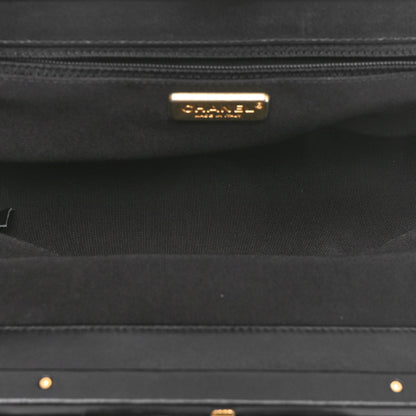 Chanel Lambskin Chain Kiss Lock Clutch Black 5 of 10