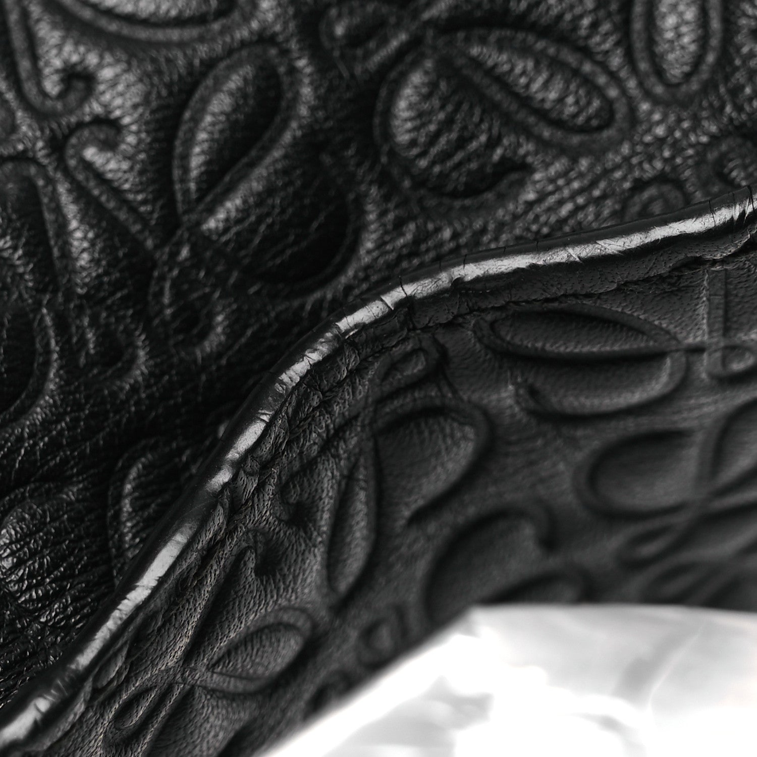 Loewe Calfskin Embossed Repeat T Pouch Black 11 of 11
