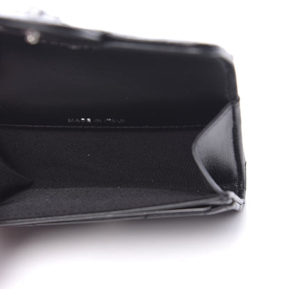 Chanel Aged Calfskin Chevron Quilted Reissue Card Holder Wallet So Black 5 of 9