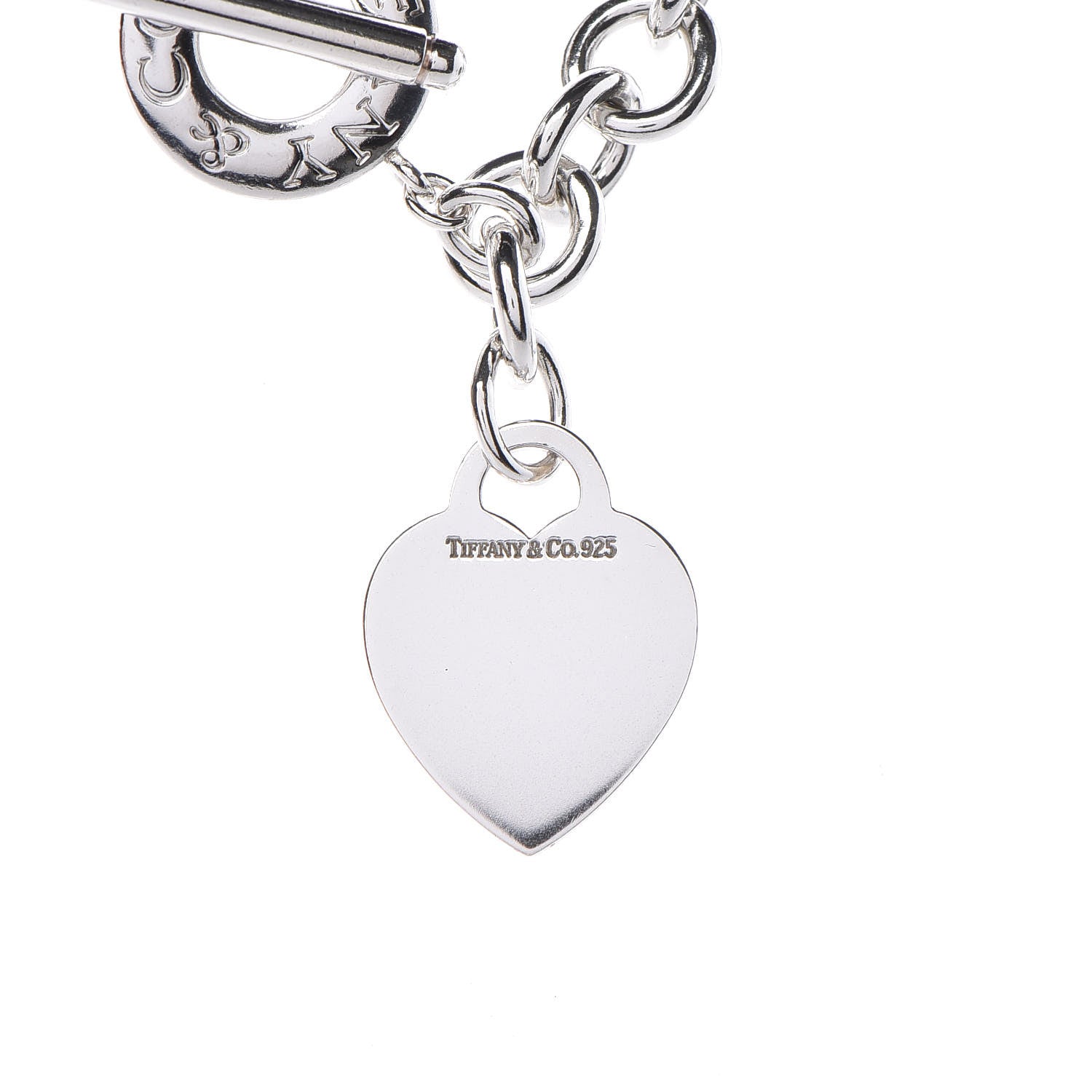 Tiffany Sterling Silver Heart Tag Toggle Necklace 5 of 5