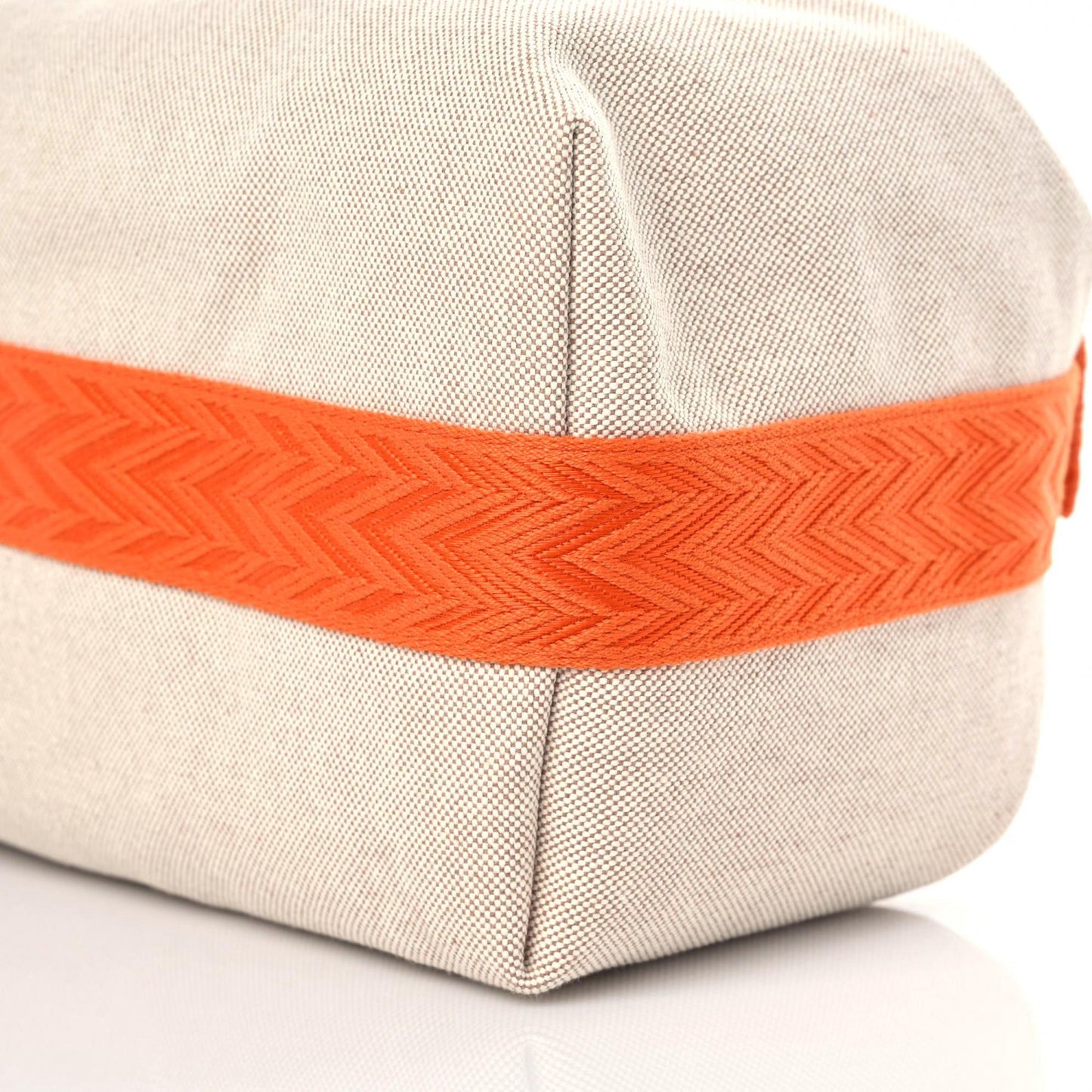 Canvas Large Bride-A-Brac Pouch Natural Orange