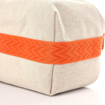 Hermes Canvas Large Bride-A-Brac Pouch Natural Orange 6 of 8
