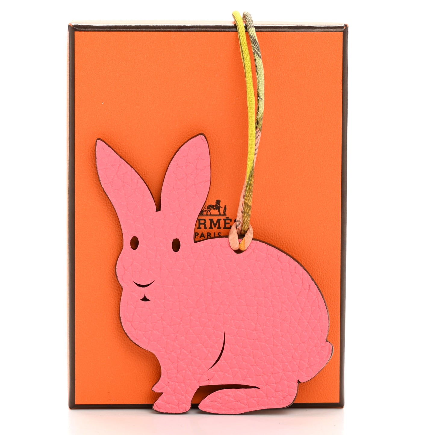 Togo Chevre Mysore Petit H Rabbit Bag Charm Rose Lipstick Mauve Pale