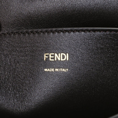 Fendi Vitello King Nubuck Pequin Karligraphy Pocket Shoulder Bag Rosso Cardinale Tobacco Moro 6 of 13
