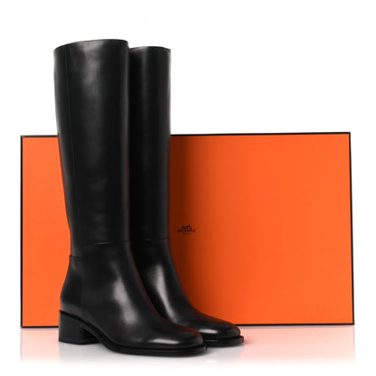 Hermes Calfskin Lasso 40 Boots 39 Black 11 of 11