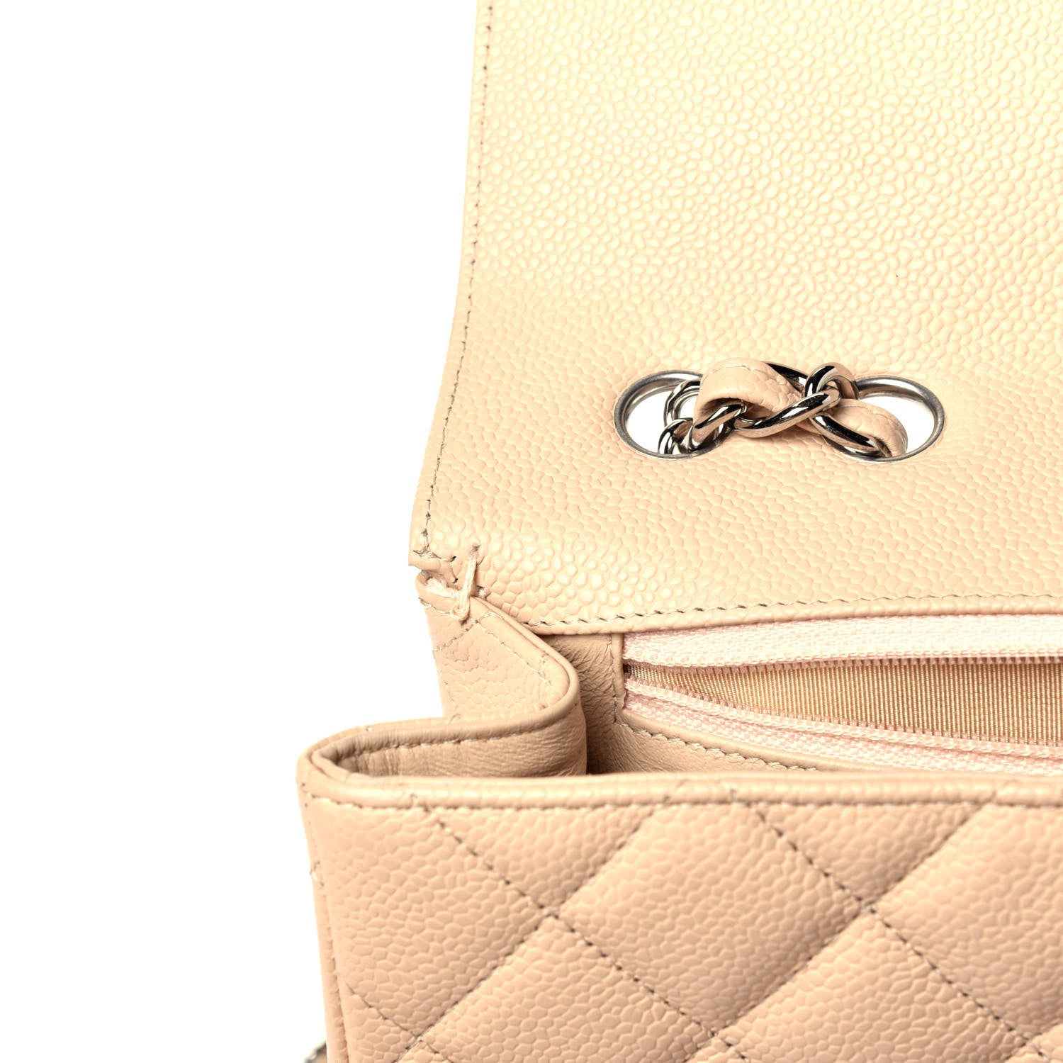 Chanel Caviar Quilted Jumbo Single Flap Beige Clair 13 of 13