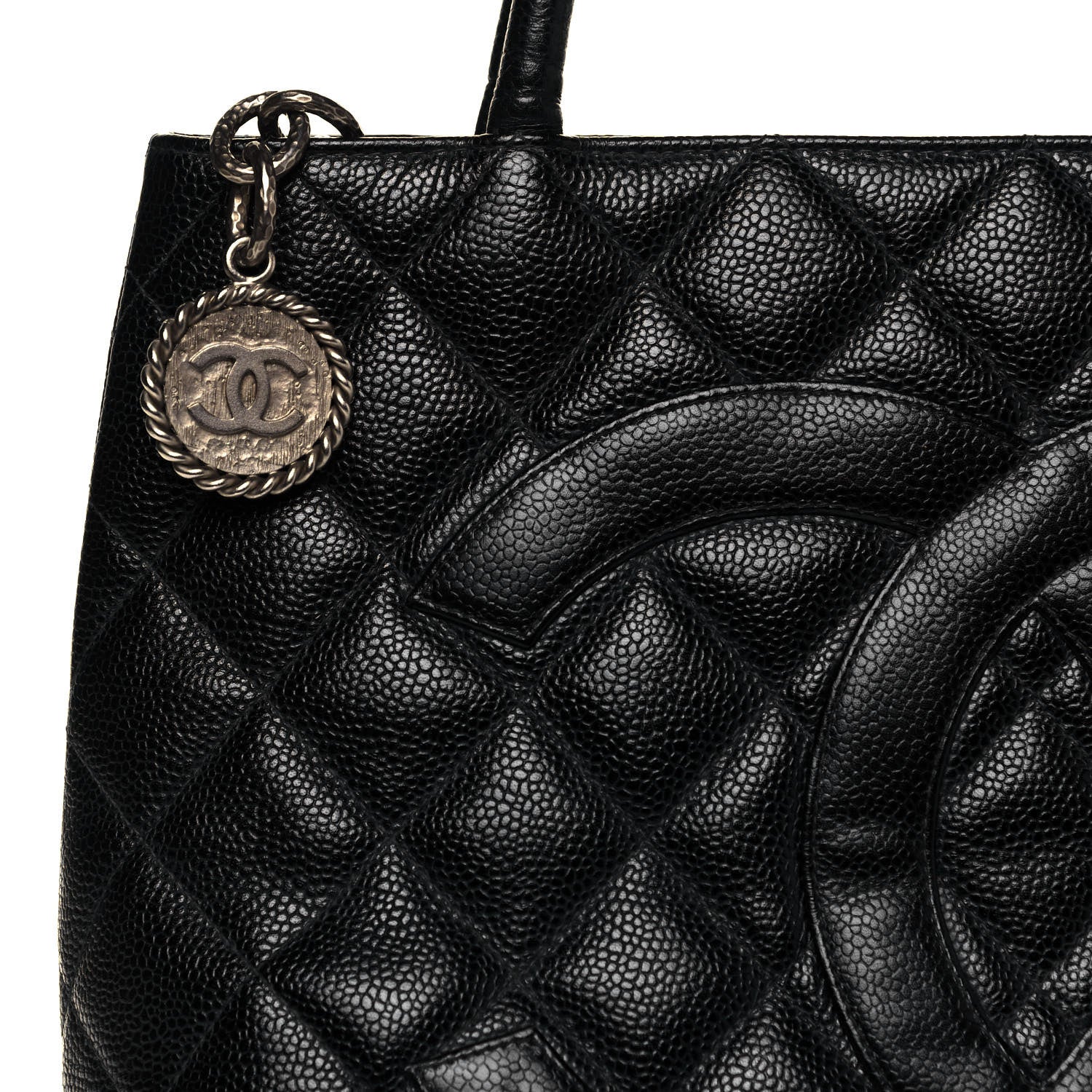 Chanel Caviar Quilted Medallion Tote Black 8 of 14