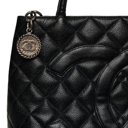 Chanel Caviar Quilted Medallion Tote Black 8 of 14