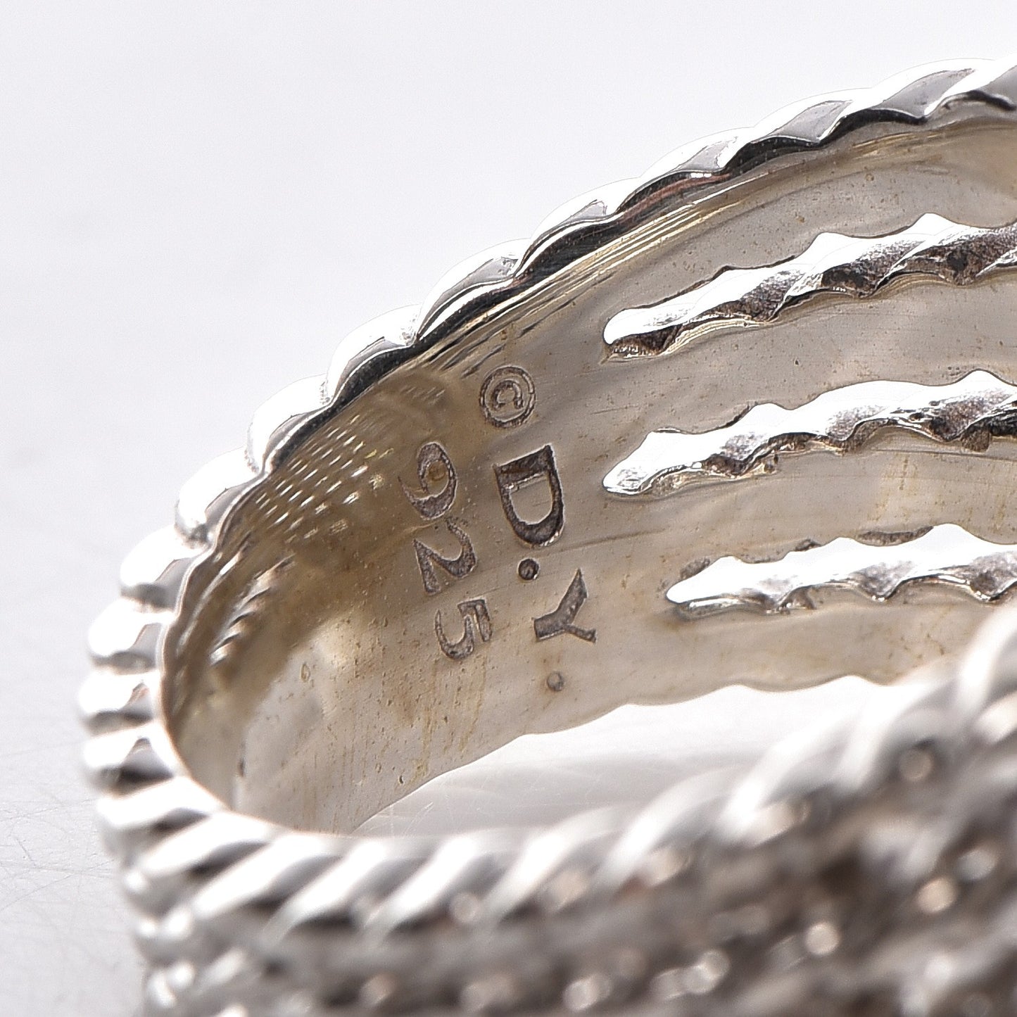 Sterling Silver Diamond 16mm Wheaton Ring 54 7