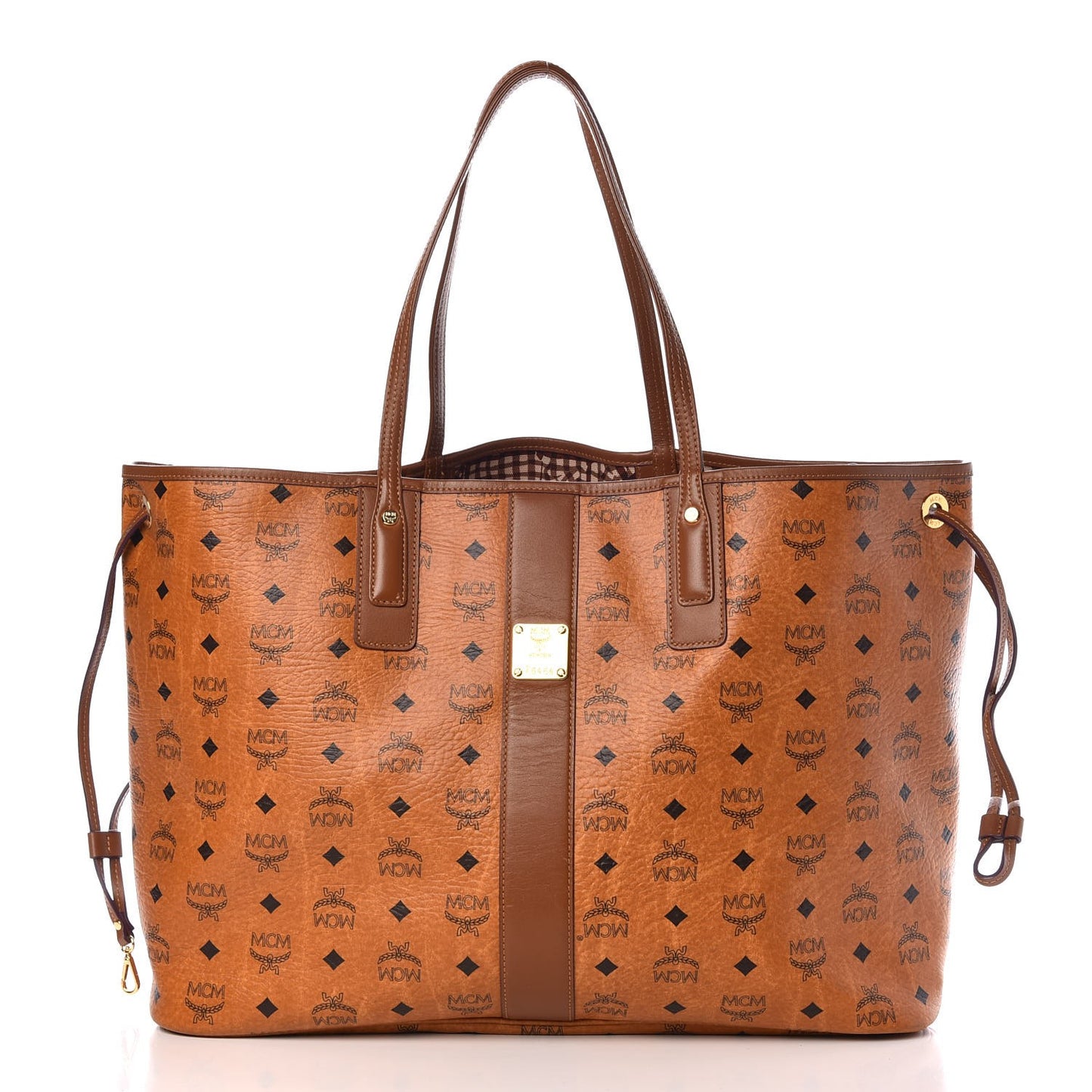 Visetos Large Liz Reversible Shopper Tote Cognac